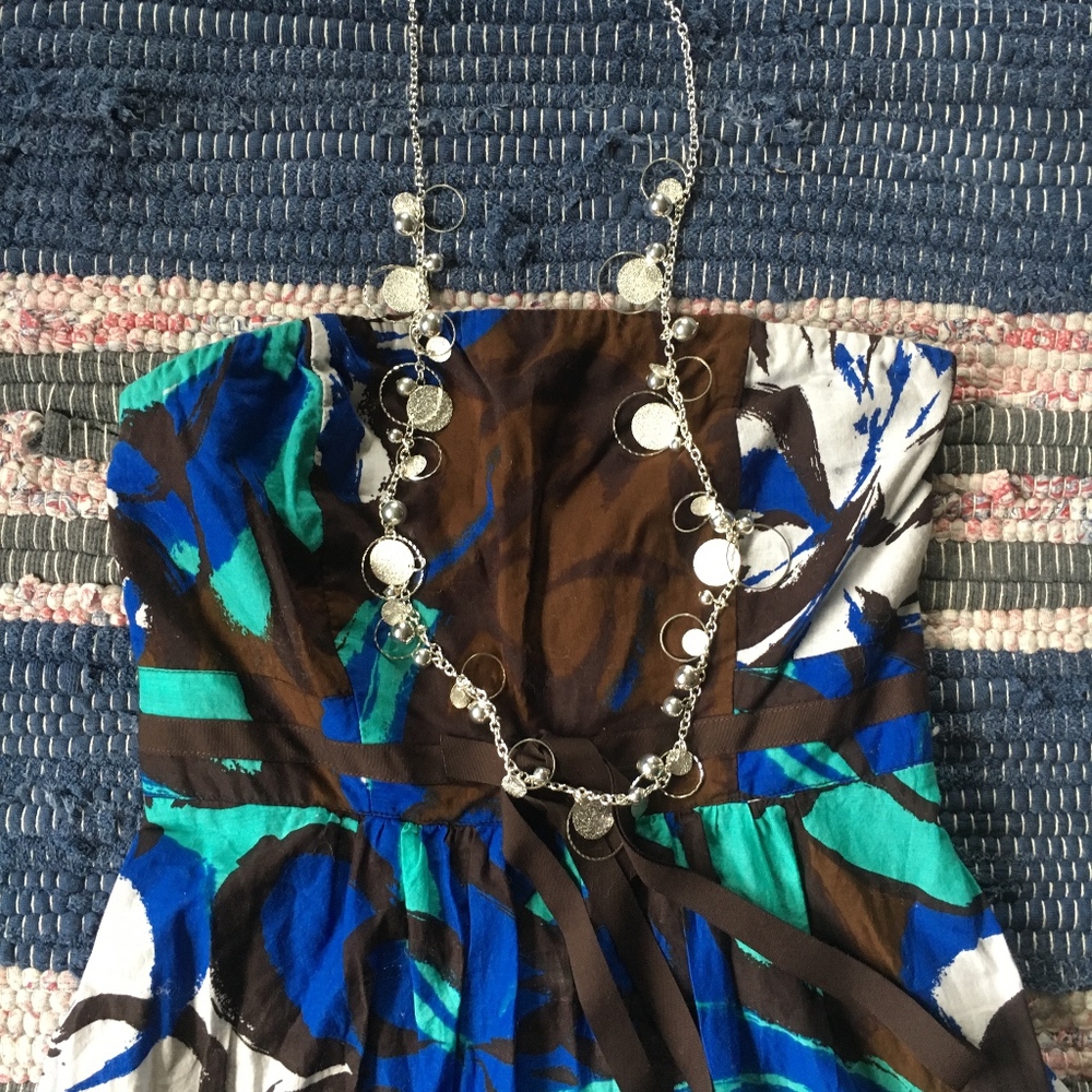 NWT Long Silver Loft Necklace